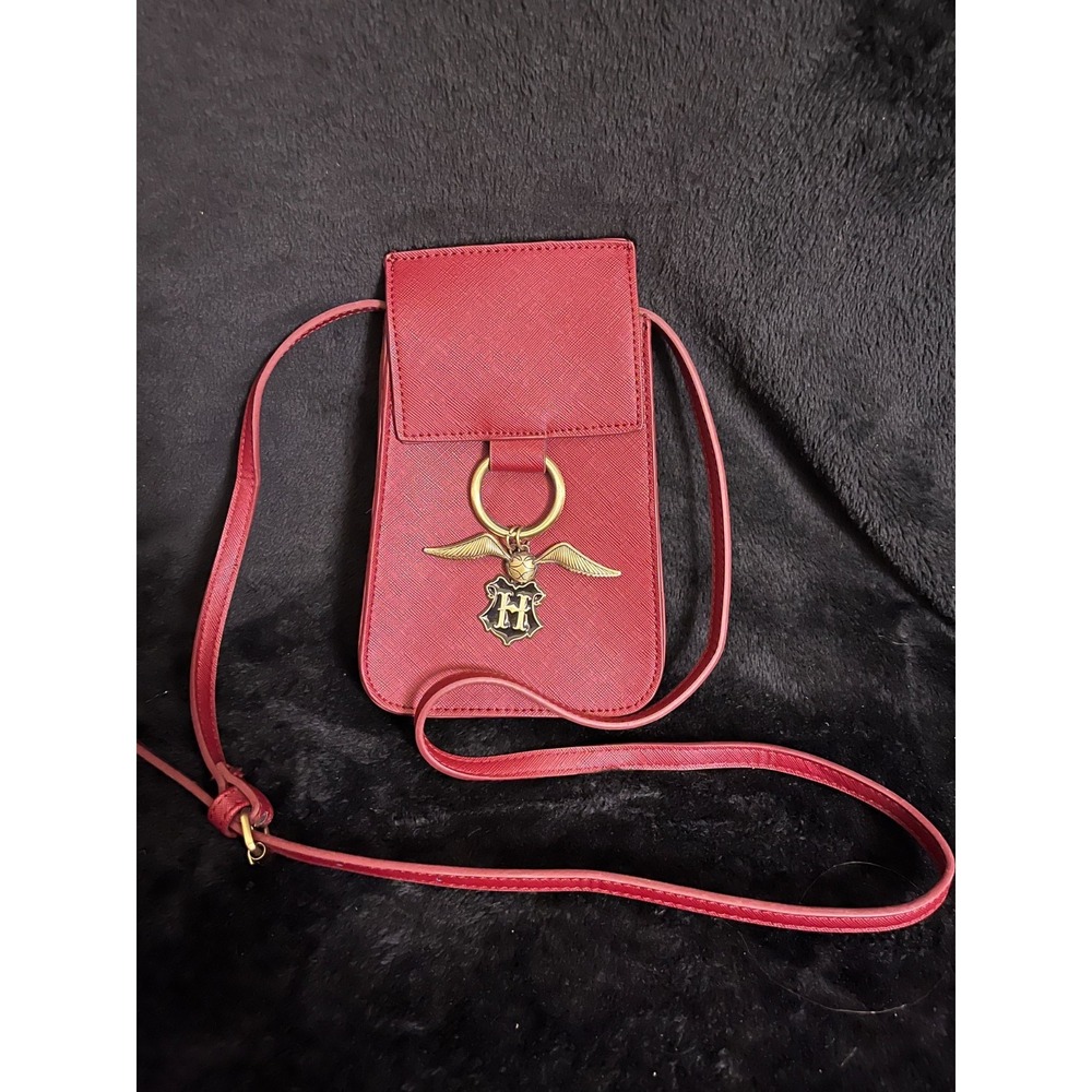 Bioworld Harry Potter Golden Snitch Charm Maroon Red Small Crossbody Bag RARE